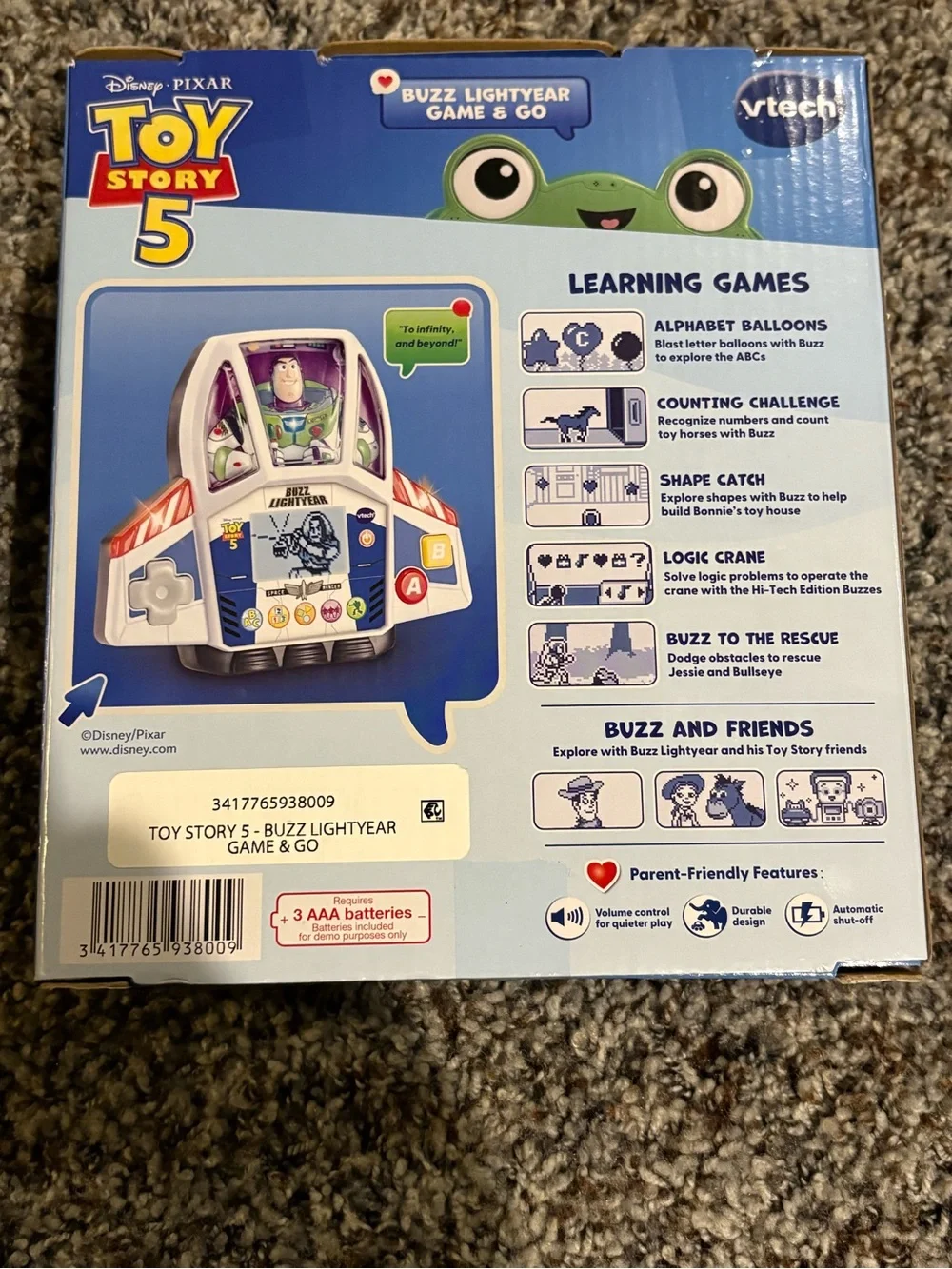 Buzz Lightyear Game & Go Handheld Learning Toy - Blue/White